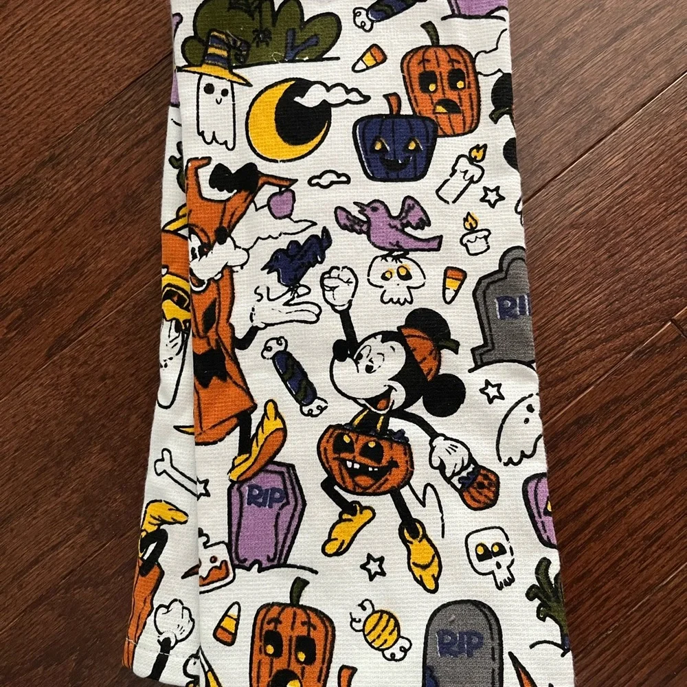 Disney Halloween Gray and Black Kitchen Towels